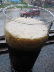 Looking, smelling and tasting amazing. The finished Founders Breakfast Stout clone. October 2009.